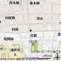 愛知県一宮市浅井町尾関清山85周辺の地図
