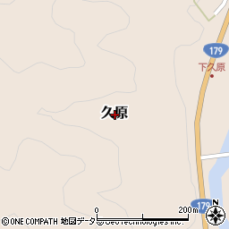 鳥取県東伯郡三朝町久原周辺の地図