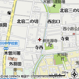 愛知県一宮市木曽川町黒田北宿二の切149-2周辺の地図