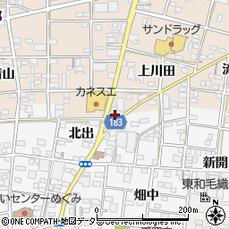 愛知県一宮市浅井町尾関猿塚周辺の地図
