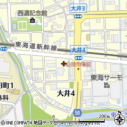 ファミリーマート大垣大井四丁目店周辺の地図