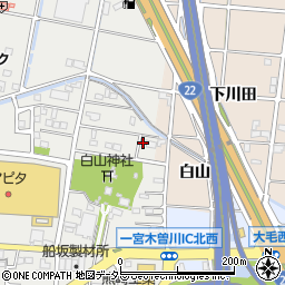 愛知県一宮市木曽川町黒田九ノ通り43周辺の地図