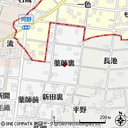 愛知県一宮市浅井町前野（薬師裏）周辺の地図