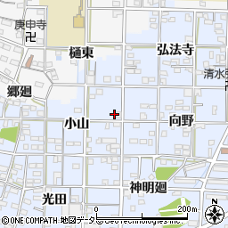 愛知県一宮市大毛小山16-1周辺の地図