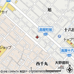 愛知県江南市高屋町旭195周辺の地図