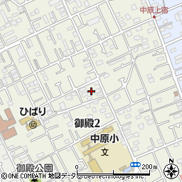 神奈川県平塚市御殿2丁目12周辺の地図
