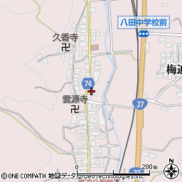 京都府綾部市梅迫町上町3周辺の地図