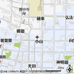 愛知県一宮市大毛小山29周辺の地図