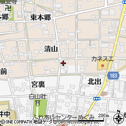 愛知県一宮市浅井町尾関清山76-2周辺の地図