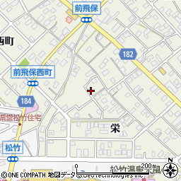 愛知県江南市前飛保町栄周辺の地図