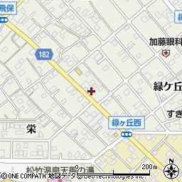 愛知県江南市前飛保町緑ケ丘10周辺の地図