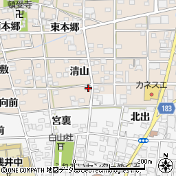 愛知県一宮市浅井町尾関向前46周辺の地図