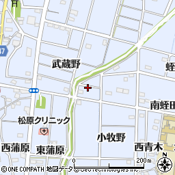 愛知県一宮市木曽川町里小牧倉骨周辺の地図