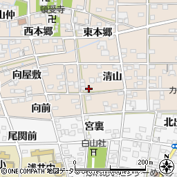 愛知県一宮市浅井町尾関清山66周辺の地図
