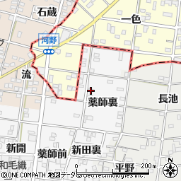 愛知県一宮市浅井町前野薬師裏41周辺の地図