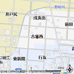 愛知県一宮市杉山古宮西周辺の地図