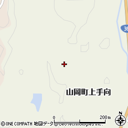 岐阜県恵那市山岡町上手向周辺の地図