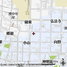 愛知県一宮市大毛小山22周辺の地図