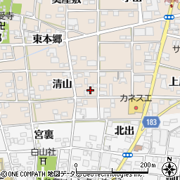愛知県一宮市浅井町尾関清山55周辺の地図
