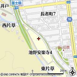 愛知県犬山市池野安楽寺4丁目周辺の地図