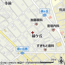 愛知県江南市前飛保町緑ケ丘周辺の地図