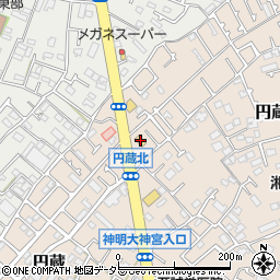 セブンイレブン茅ヶ崎円蔵店周辺の地図