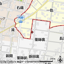 愛知県一宮市浅井町前野薬師裏25周辺の地図