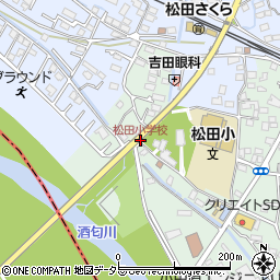 松田小学校周辺の地図