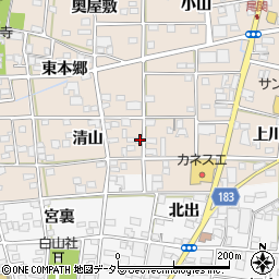 愛知県一宮市浅井町尾関清山51周辺の地図