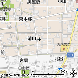 愛知県一宮市浅井町尾関清山58周辺の地図