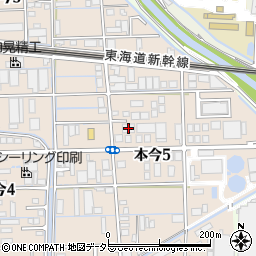 株式会社愛大運輸　本今倉庫周辺の地図