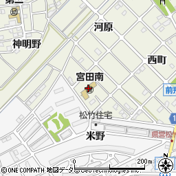 江南市役所　宮田南保育園周辺の地図