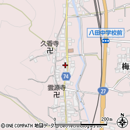 京都府綾部市梅迫町上町17周辺の地図