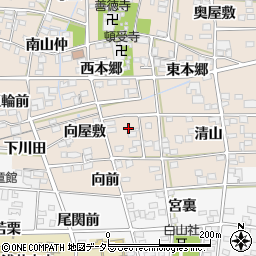 愛知県一宮市浅井町尾関向屋敷37-10周辺の地図