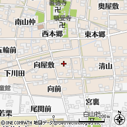 愛知県一宮市浅井町尾関向屋敷37-7周辺の地図