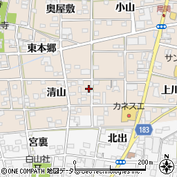 愛知県一宮市浅井町尾関清山50周辺の地図