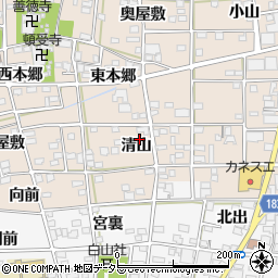 愛知県一宮市浅井町尾関清山41-1周辺の地図