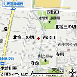 愛知県一宮市木曽川町黒田北宿二の切139周辺の地図