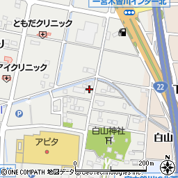 愛知県一宮市木曽川町黒田東古川周辺の地図