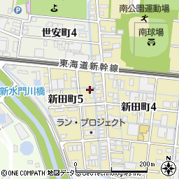 岐阜県大垣市新田町5丁目13周辺の地図