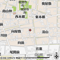 愛知県一宮市浅井町尾関向屋敷48-1周辺の地図