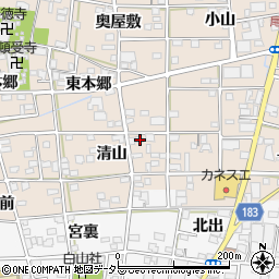 愛知県一宮市浅井町尾関清山47周辺の地図