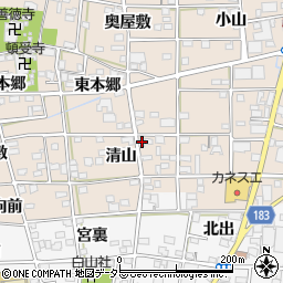 愛知県一宮市浅井町尾関清山46周辺の地図