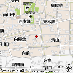 愛知県一宮市浅井町尾関向屋敷48-2周辺の地図
