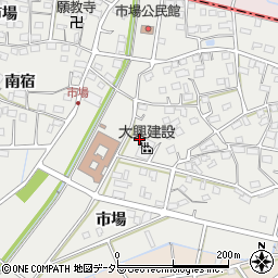 岐阜県羽島市足近町（市場）周辺の地図