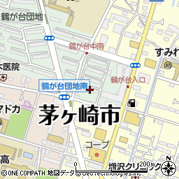 神奈川県茅ヶ崎市鶴が台1-8周辺の地図