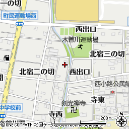 愛知県一宮市木曽川町黒田北宿二の切138周辺の地図