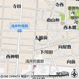 愛知県一宮市浅井町尾関五輪前24周辺の地図