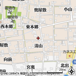 愛知県一宮市浅井町尾関清山24周辺の地図