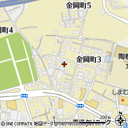 岐阜県多治見市金岡町周辺の地図